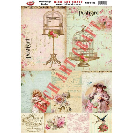 Classic Decoupage Paper - 9415