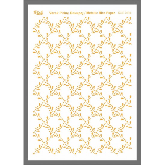 Metallic Rice Paper 72009