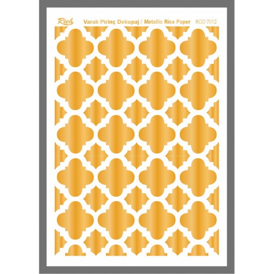 Metallic Rice Paper 72012