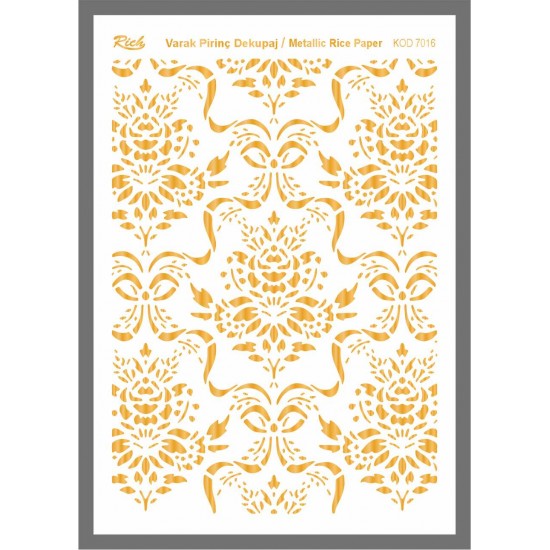 Metallic Rice Paper 72016