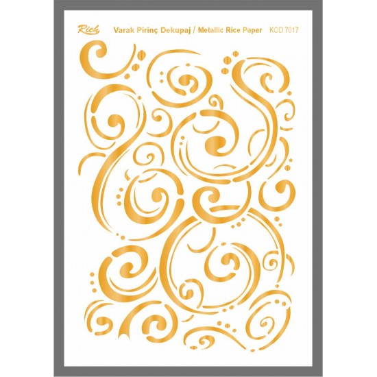 Metallic Rice Paper 72017