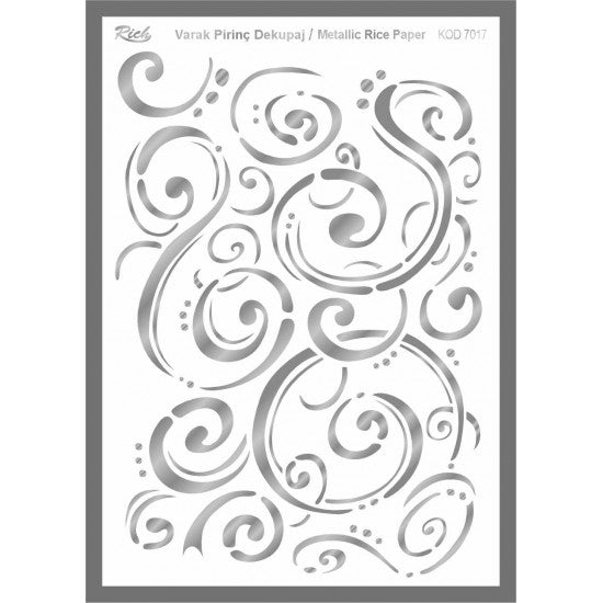 Metallic Rice Paper 73017