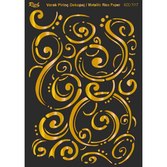 Metallic Rice Paper 70017